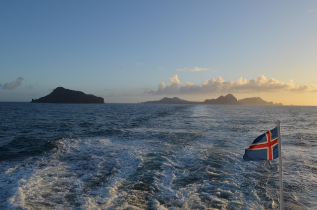 Der Blick zurück auf die Vestmannaeyjar